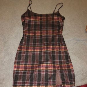 Plaid bodycon dress